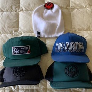 Dragon eyewear snapback hat and beanie lot. All 5